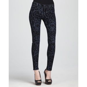 J BRAND brocade with blue denim.